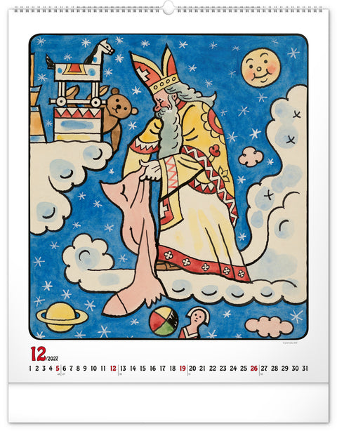 Wall calendar Josef Lada 2027, 48 x 56 cm