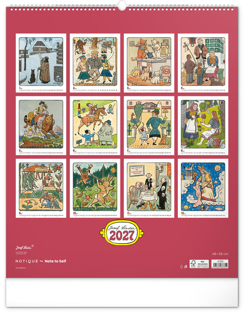 Wall calendar Josef Lada 2027, 48 x 56 cm