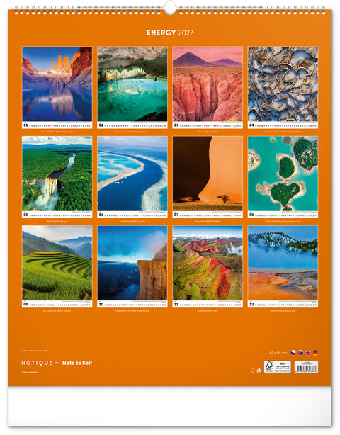 Wall calendar Energy 2027, 48 x 56 cm