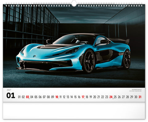 Wall calendar Cars 2027, 48 x 33 cm
