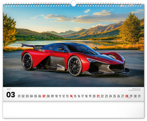 Wall calendar Cars 2027, 48 x 33 cm