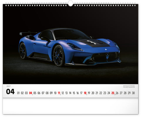 Wall calendar Cars 2027, 48 x 33 cm
