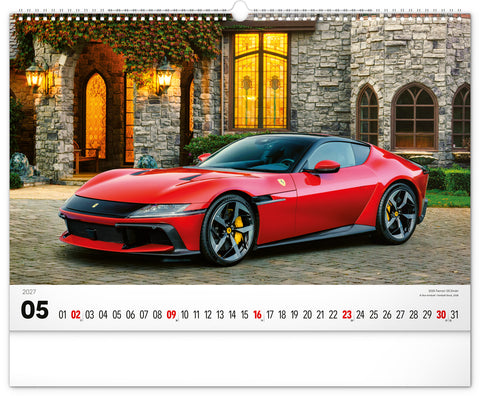 Wall calendar Cars 2027, 48 x 33 cm