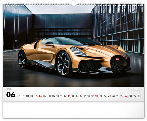 Wall calendar Cars 2027, 48 x 33 cm