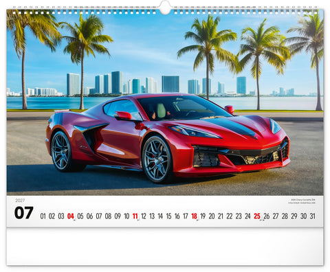 Wall calendar Cars 2027, 48 x 33 cm