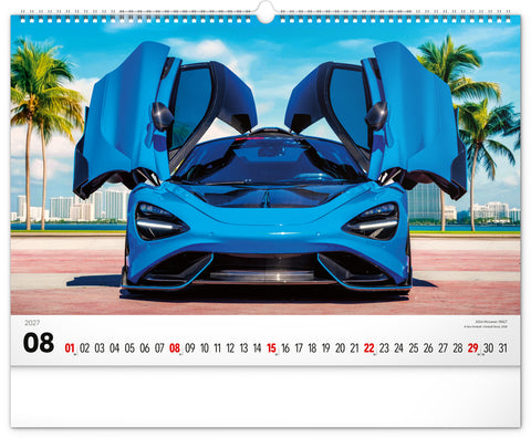 Wall calendar Cars 2027, 48 x 33 cm