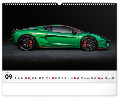 Wall calendar Cars 2027, 48 x 33 cm