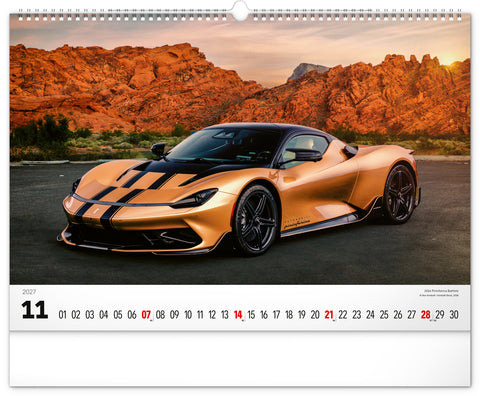Wall calendar Cars 2027, 48 x 33 cm