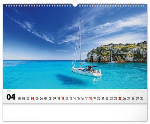 Wall calendar Sea 2027, 48 x 33 cm