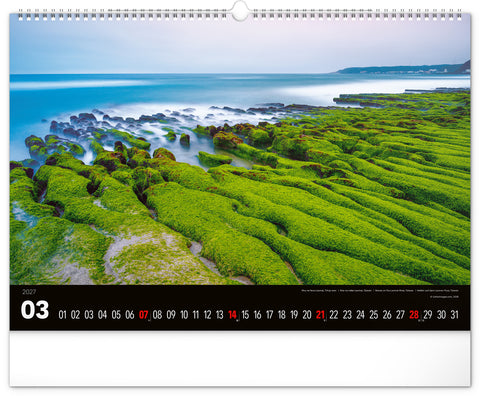 Wall calendar Landscapes 2027, 48 x 33 cm
