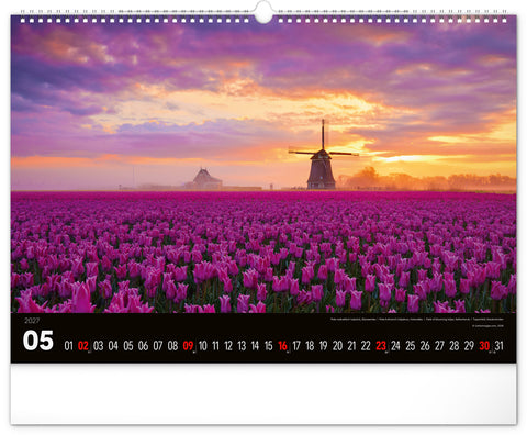 Wall calendar Landscapes 2027, 48 x 33 cm