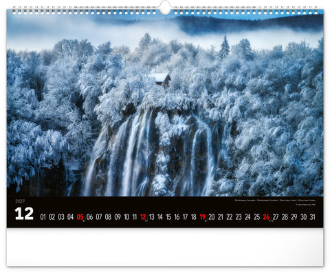 Wall calendar Landscapes 2027, 48 x 33 cm