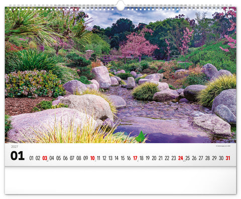Wall calendar Gardens 2027, 48 x 33 cm