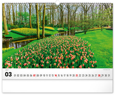 Wall calendar Gardens 2027, 48 x 33 cm