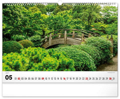 Wall calendar Gardens 2027, 48 x 33 cm