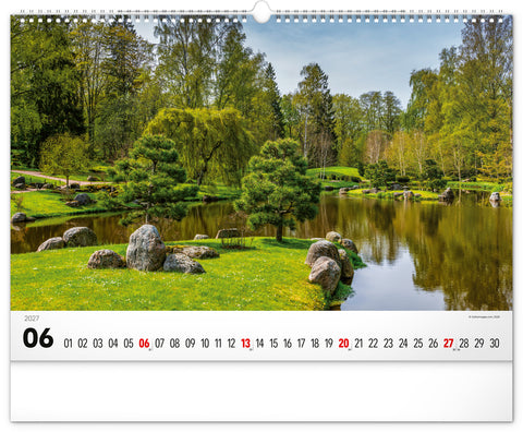 Wall calendar Gardens 2027, 48 x 33 cm