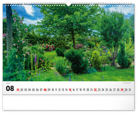 Wall calendar Gardens 2027, 48 x 33 cm