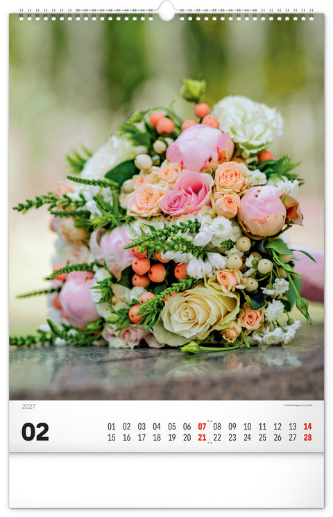 Wall calendar Bouquets 2027, 33 x 46 cm