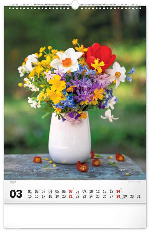 Wall calendar Bouquets 2027, 33 x 46 cm