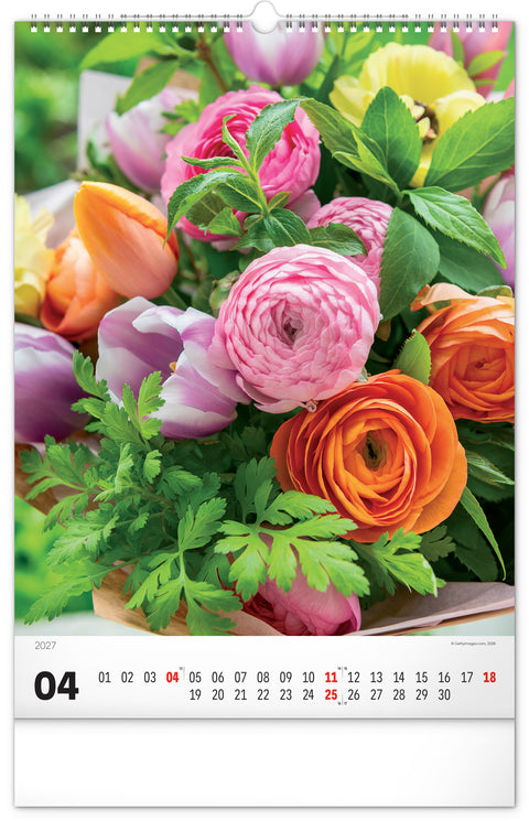 Wall calendar Bouquets 2027, 33 x 46 cm
