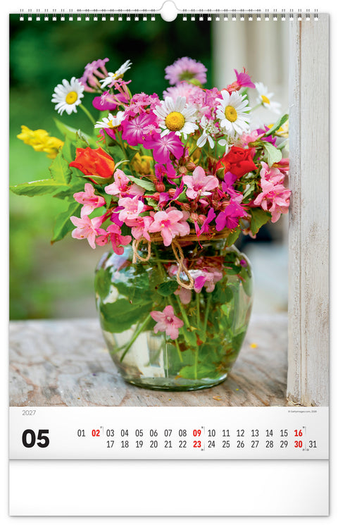 Wall calendar Bouquets 2027, 33 x 46 cm