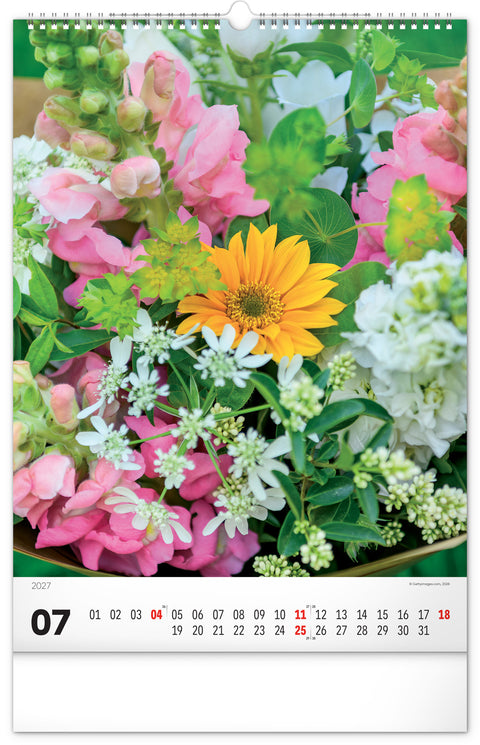 Wall calendar Bouquets 2027, 33 x 46 cm