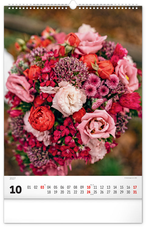 Wall calendar Bouquets 2027, 33 x 46 cm