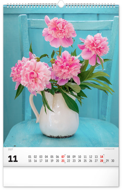 Wall calendar Bouquets 2027, 33 x 46 cm