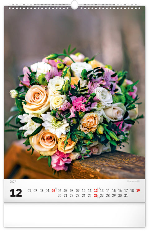 Wall calendar Bouquets 2027, 33 x 46 cm