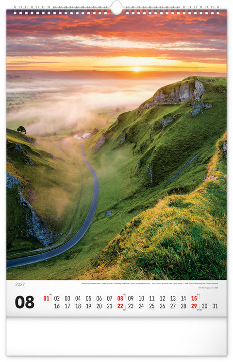 Wall calendar Mountains 2027, 33 x 46 cm