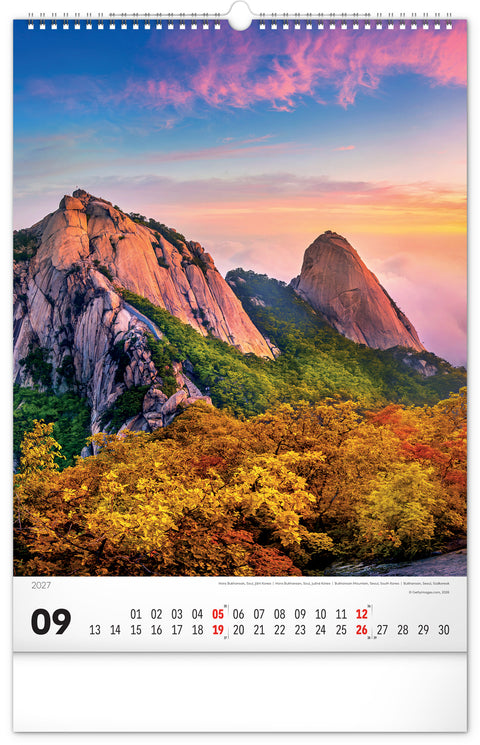 Wall calendar Mountains 2027, 33 x 46 cm
