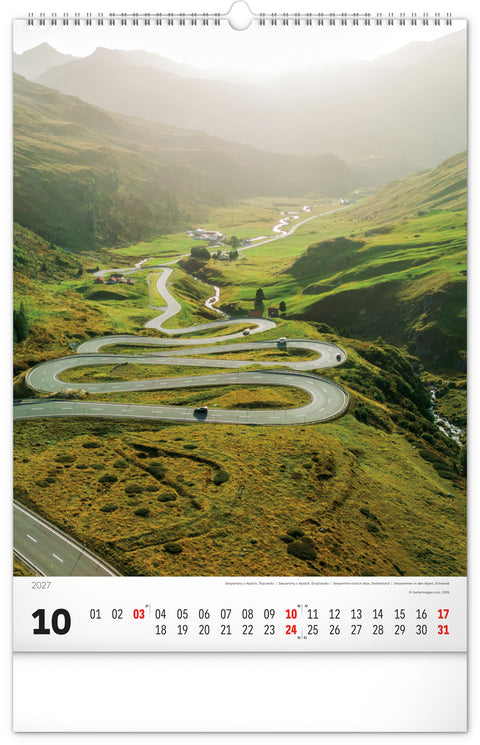 Wall calendar Mountains 2027, 33 x 46 cm