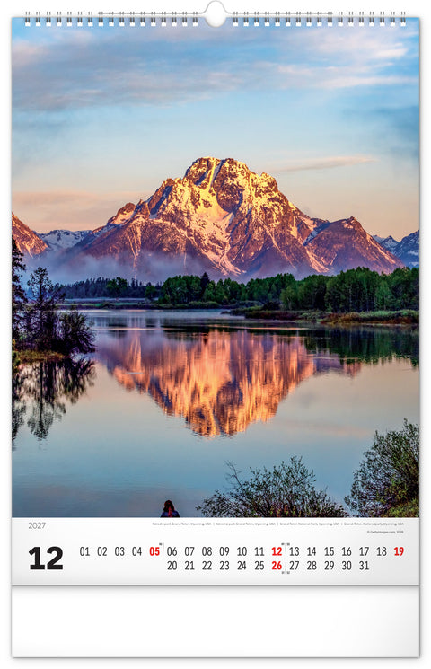 Wall calendar Mountains 2027, 33 x 46 cm