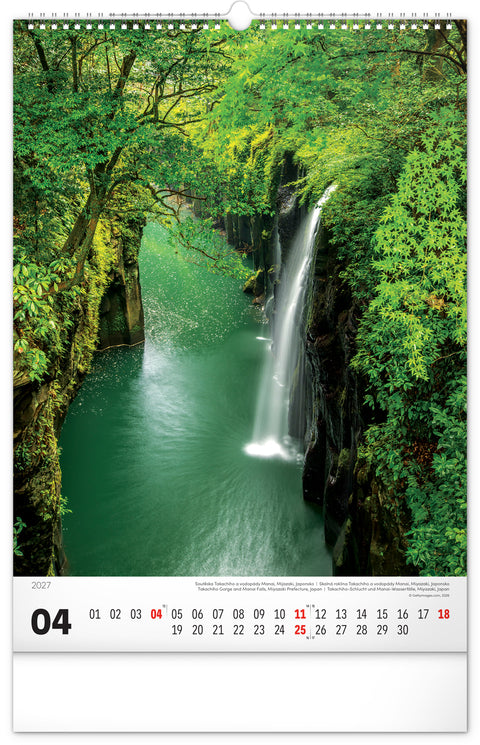 Wall calendar Aqua 2027, 33 x 46 cm