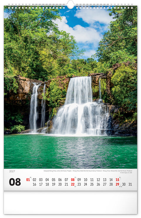 Wall calendar Aqua 2027, 33 x 46 cm