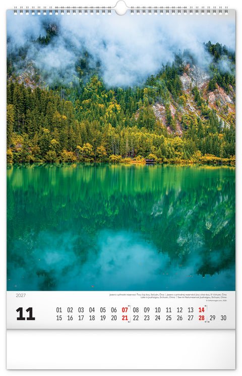 Wall calendar Aqua 2027, 33 x 46 cm