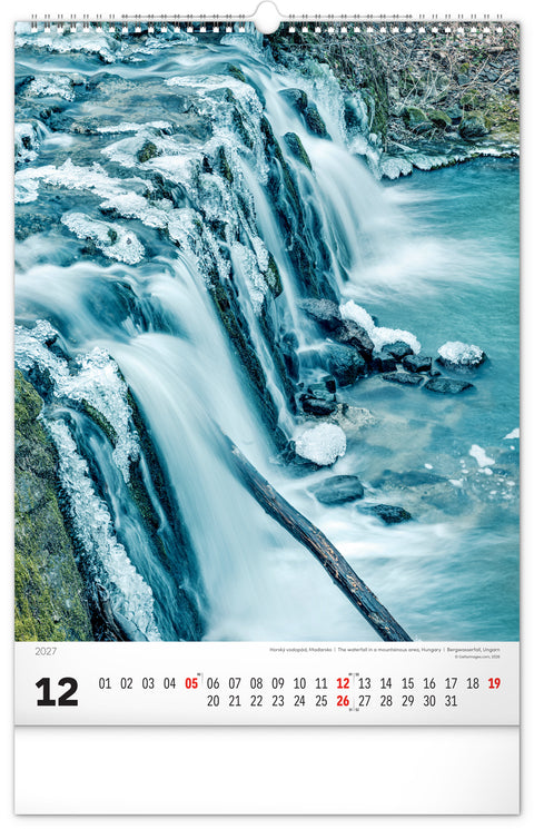 Wall calendar Aqua 2027, 33 x 46 cm