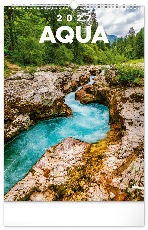 Wall calendar Aqua 2027, 33 x 46 cm