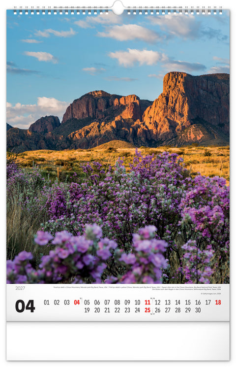 Wall calendar World National Parks 2027, 33 x 46 cm