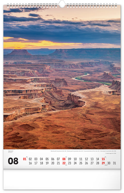 Wall calendar World National Parks 2027, 33 x 46 cm