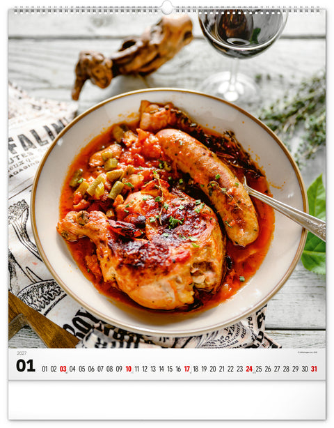 Wall calendar Gourmet 2027, 48 x 56 cm