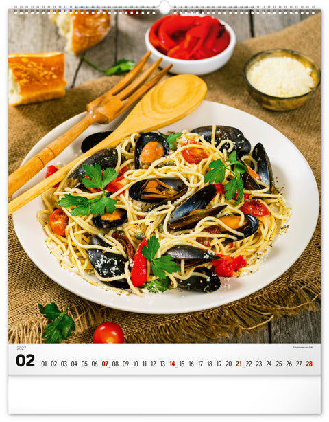 Wall calendar Gourmet 2027, 48 x 56 cm