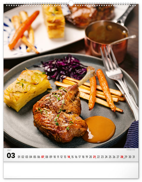 Wall calendar Gourmet 2027, 48 x 56 cm