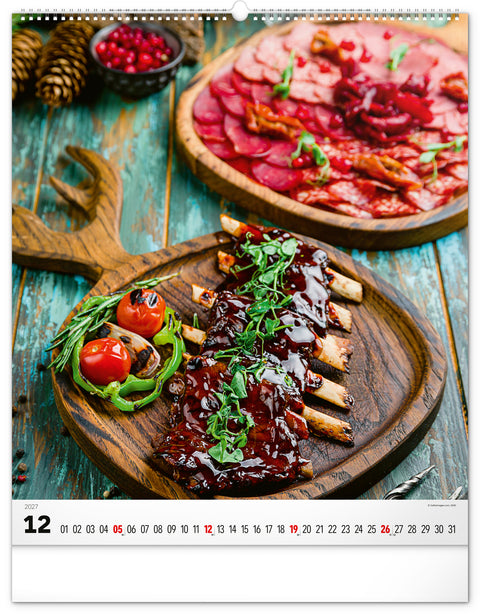 Wall calendar Gourmet 2027, 48 x 56 cm