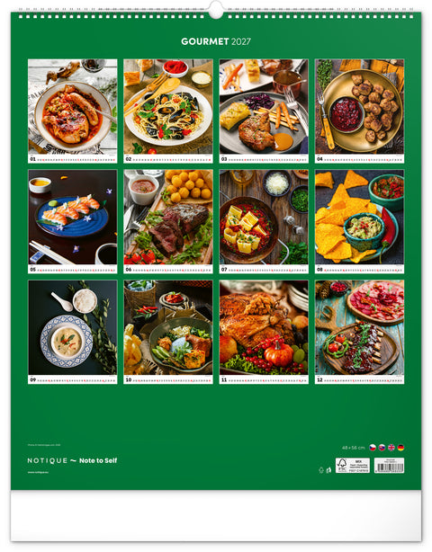 Wall calendar Gourmet 2027, 48 x 56 cm
