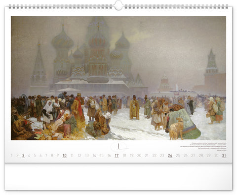 Wall calendar The Slav Epic – Alphonse Mucha 2027, 48 x 33 cm