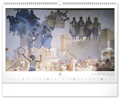 Wall calendar The Slav Epic – Alphonse Mucha 2027, 48 x 33 cm