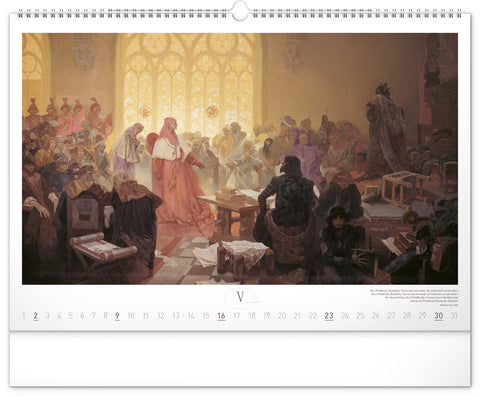 Wall calendar The Slav Epic – Alphonse Mucha 2027, 48 x 33 cm