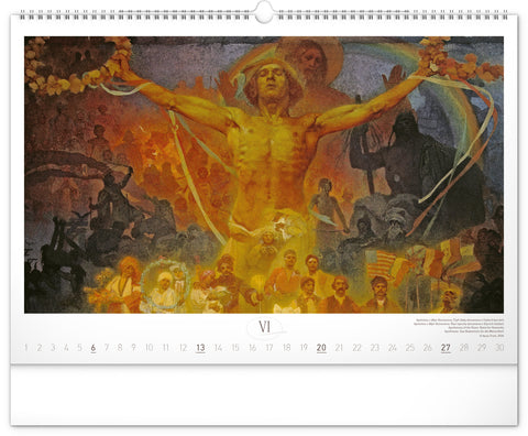 Wall calendar The Slav Epic – Alphonse Mucha 2027, 48 x 33 cm