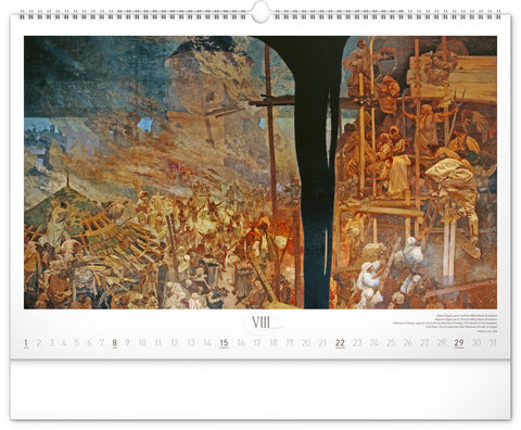 Wall calendar The Slav Epic – Alphonse Mucha 2027, 48 x 33 cm